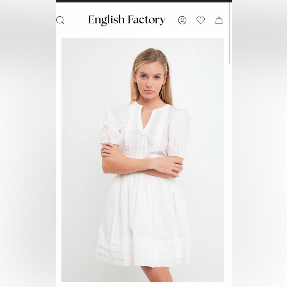 English Factory poplin bib dress